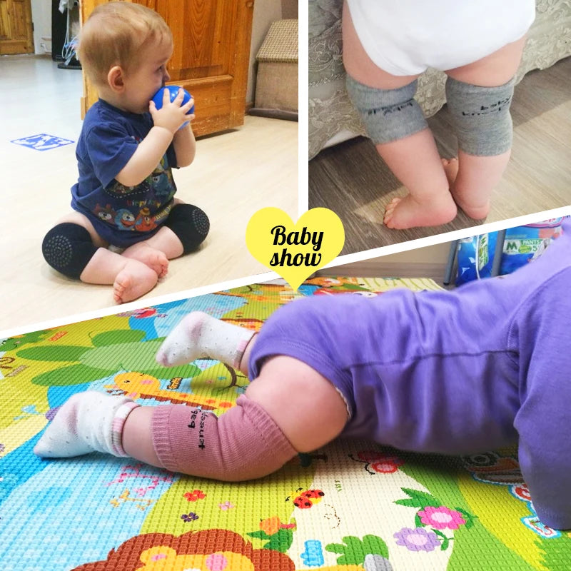 Baby Knee Pads Crawling Safety Kids Crawling Elbow Cushion Baby Leg Warmers Infant Anti-Slip Knee Gaiters Protector for Children