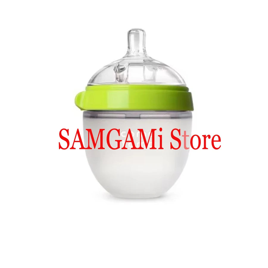 Silicone Baby Bottle Green/Pink 5 oz and 8 oz Baby Bottles 2 Pack BPA free Feeding bottle children kids