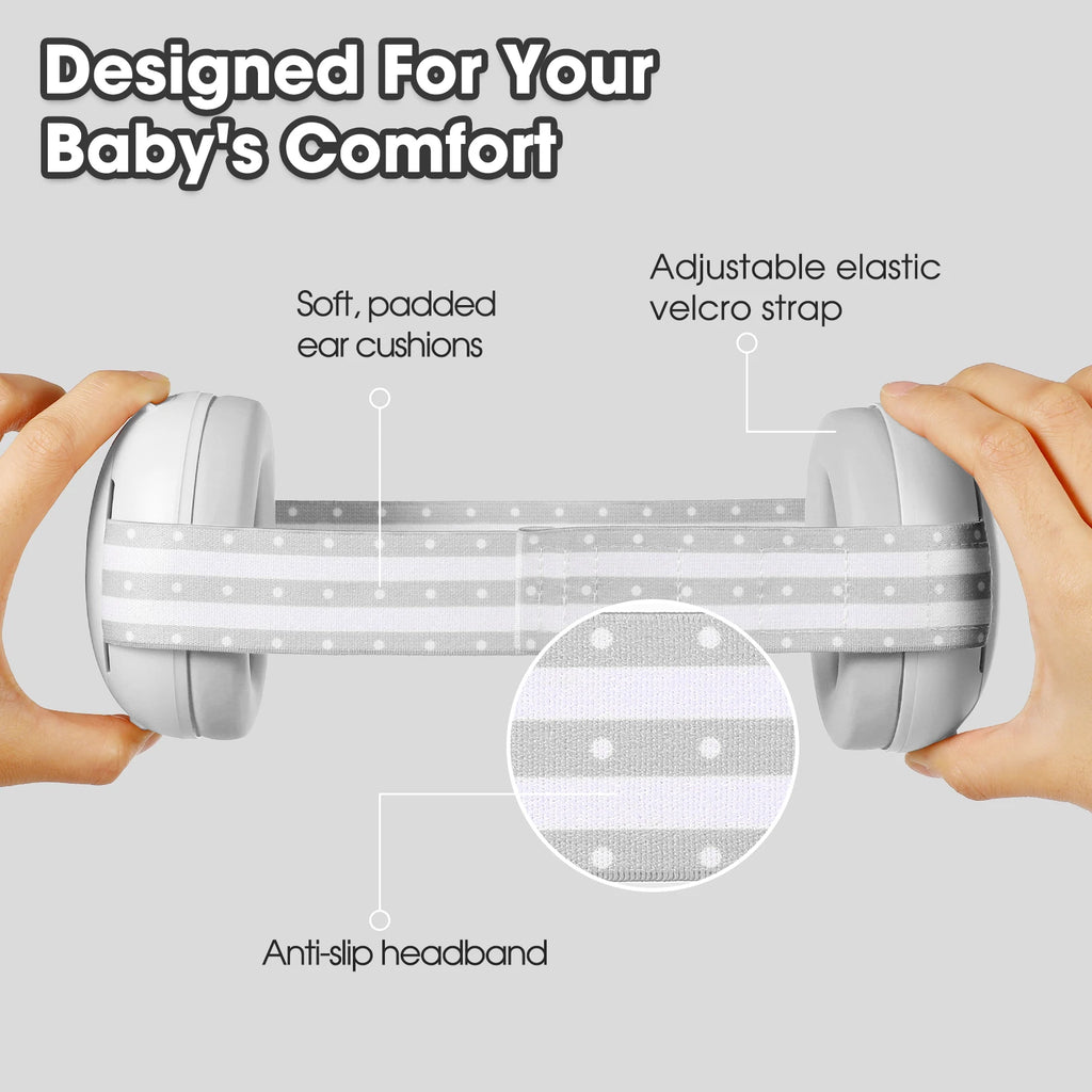 New Baby Noise Cancelling Headphones Ear Protection Earmuffs for Infants with Elastic Headband Airplane Travel Baby Accessories