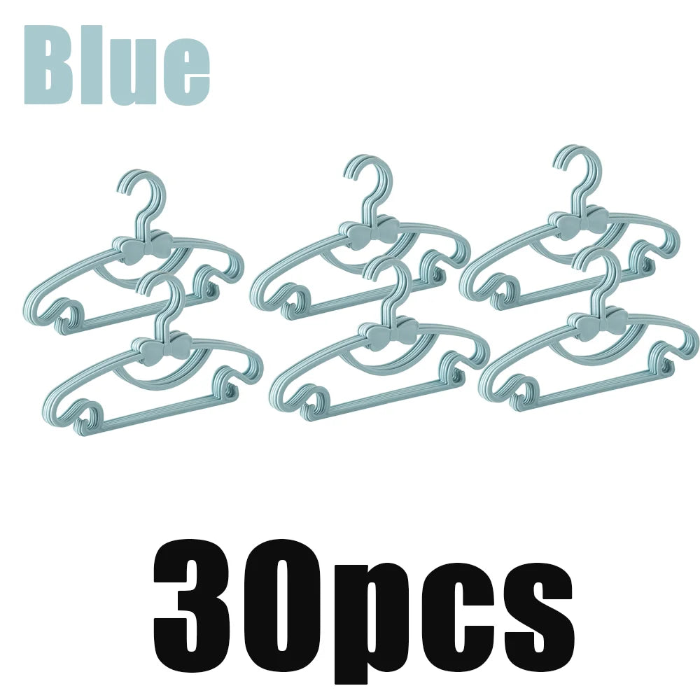 5/10/20/30/50pcs Of Children's Hangers Plastic Portable Towel Scarfs Hangers Kids Clothing Closet Storage Hanger Racks Accessory