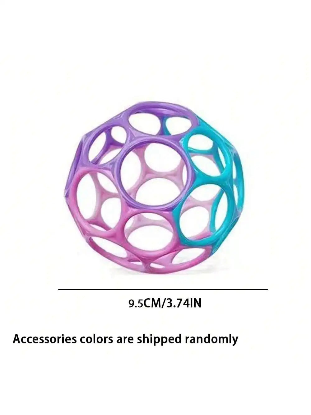 Colorful Baby Grasping Ball Soft Hollow Sensory Teething Toy Easy Grip Hand Catch Play Toy for Newborn Infant Early Development