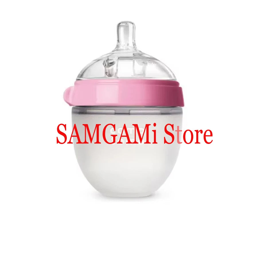 Silicone Baby Bottle Green/Pink 5 oz and 8 oz Baby Bottles 2 Pack BPA free Feeding bottle children kids