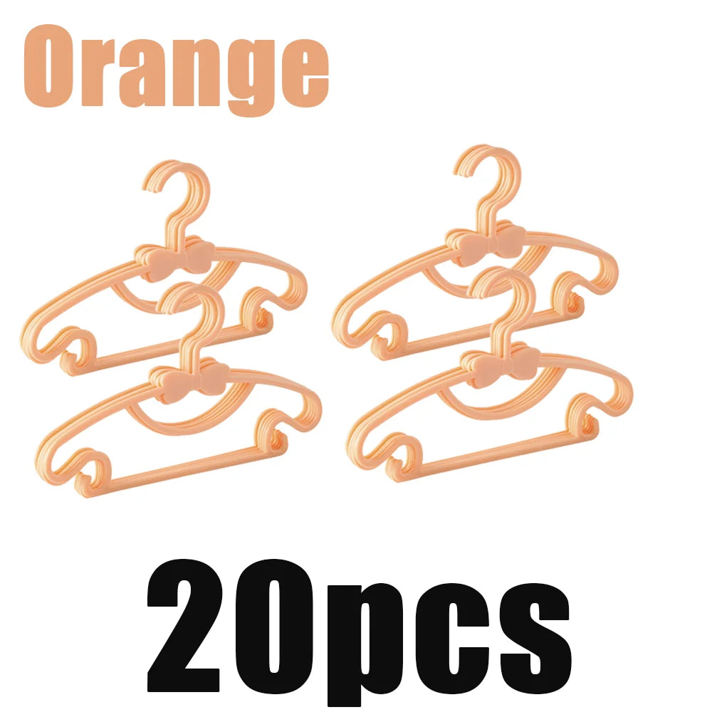 5/10/20/30/50pcs Of Children's Hangers Plastic Portable Towel Scarfs Hangers Kids Clothing Closet Storage Hanger Racks Accessory
