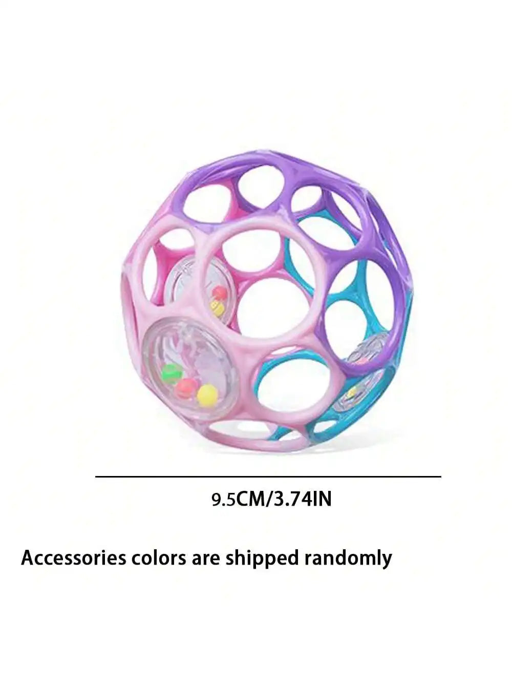 Colorful Baby Grasping Ball Soft Hollow Sensory Teething Toy Easy Grip Hand Catch Play Toy for Newborn Infant Early Development