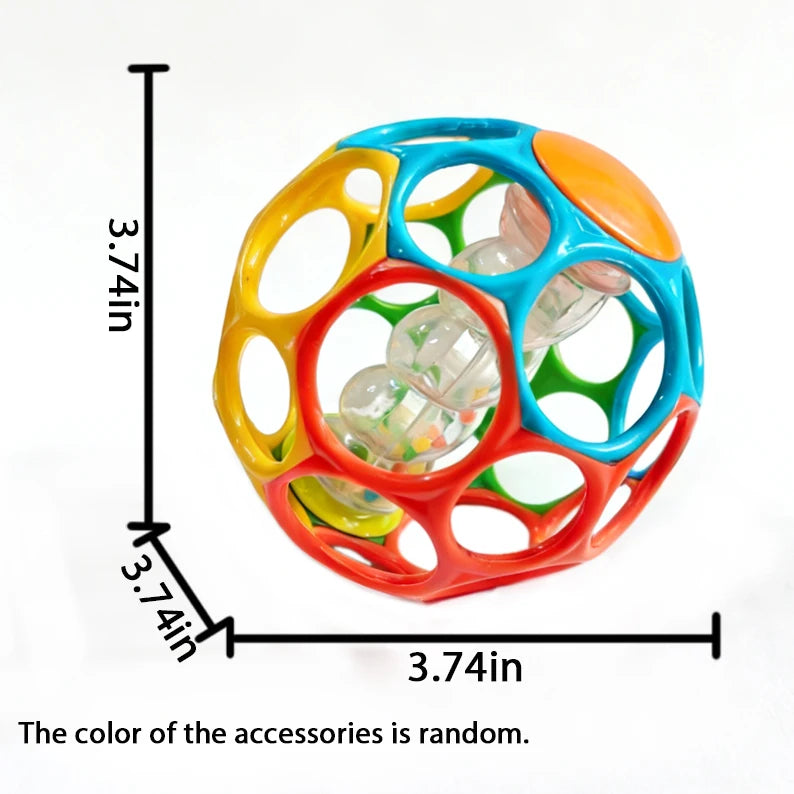 Colorful Baby Grasping Ball Soft Hollow Sensory Teething Toy Easy Grip Hand Catch Play Toy for Newborn Infant Early Development
