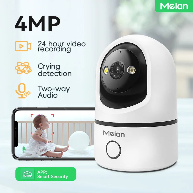 4MP HD 5G WiFi PTZ Camera Auto Tracking Cry Detector Home Indoor Security CCTV Surveillance Cameras Baby Monitor