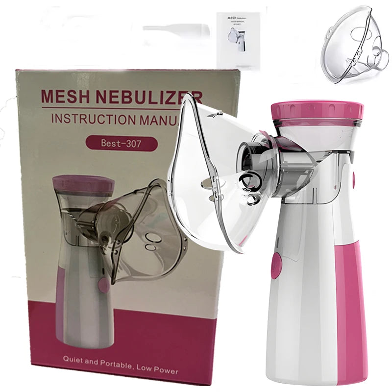 Portable Mesh Nebulizer for Humans & Animals – Silent Ultrasonic Inhaler for Kids, Adults, Pets and Vet Use