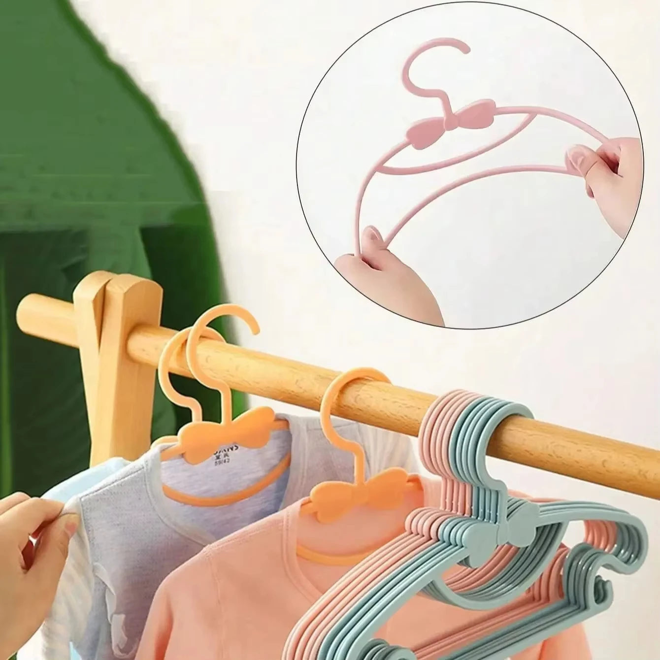 5/10/20/30/50pcs Of Children's Hangers Plastic Portable Towel Scarfs Hangers Kids Clothing Closet Storage Hanger Racks Accessory