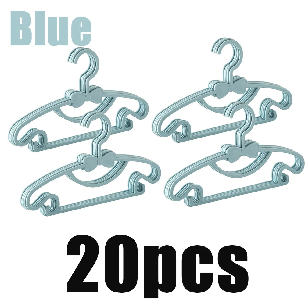 5/10/20/30/50pcs Of Children's Hangers Plastic Portable Towel Scarfs Hangers Kids Clothing Closet Storage Hanger Racks Accessory