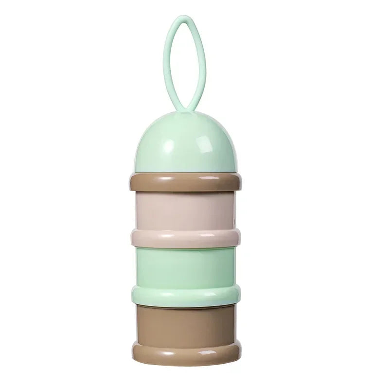 1PC Colourful baby 3-Tier Milk Powder Box Individual Tiered Milk Powder Compartments Children's Portable Rotating Milk Powder Bo