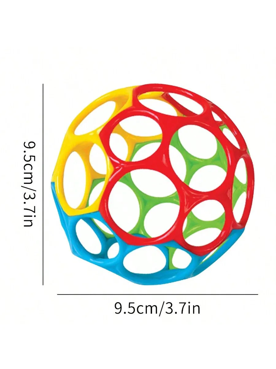 Colorful Baby Grasping Ball Soft Hollow Sensory Teething Toy Easy Grip Hand Catch Play Toy for Newborn Infant Early Development