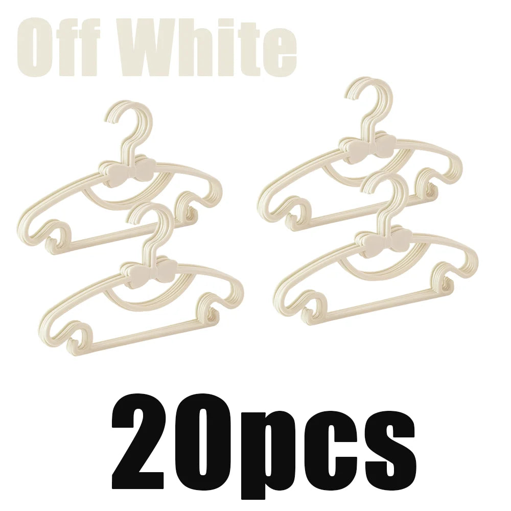 5/10/20/30/50pcs Of Children's Hangers Plastic Portable Towel Scarfs Hangers Kids Clothing Closet Storage Hanger Racks Accessory
