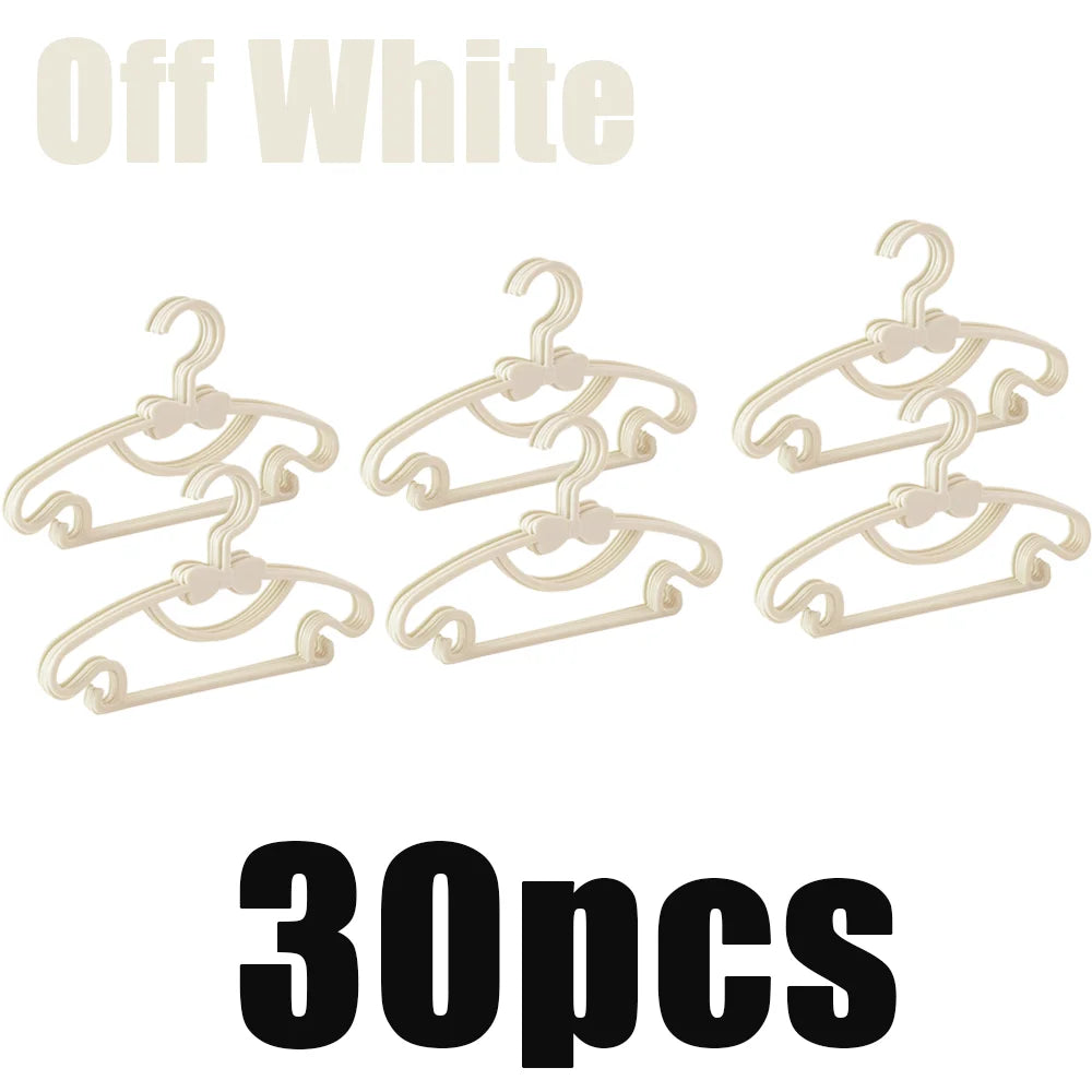 5/10/20/30/50pcs Of Children's Hangers Plastic Portable Towel Scarfs Hangers Kids Clothing Closet Storage Hanger Racks Accessory