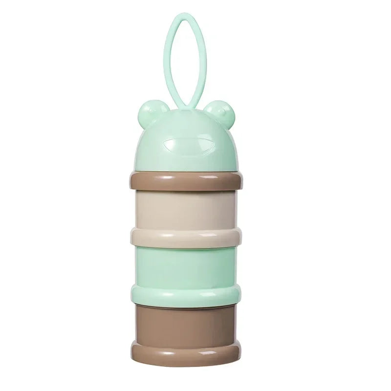 1PC Colourful baby 3-Tier Milk Powder Box Individual Tiered Milk Powder Compartments Children's Portable Rotating Milk Powder Bo