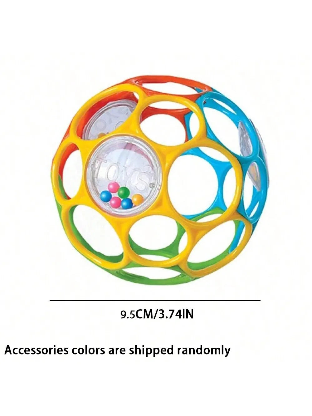 Colorful Baby Grasping Ball Soft Hollow Sensory Teething Toy Easy Grip Hand Catch Play Toy for Newborn Infant Early Development