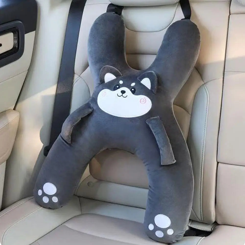Car Seat Safety Neck Pillow Cute Children's Headrest Lumbar Support Anti Pinch Neck Cute Cartoon Sleeping Pillow