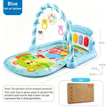 Baby Play Gym 3 in 1 Tummy Time with Hanging Toys Music and Lights Foldable Soft Sensory Playmat for Newborn Infants 0‑12 Months
