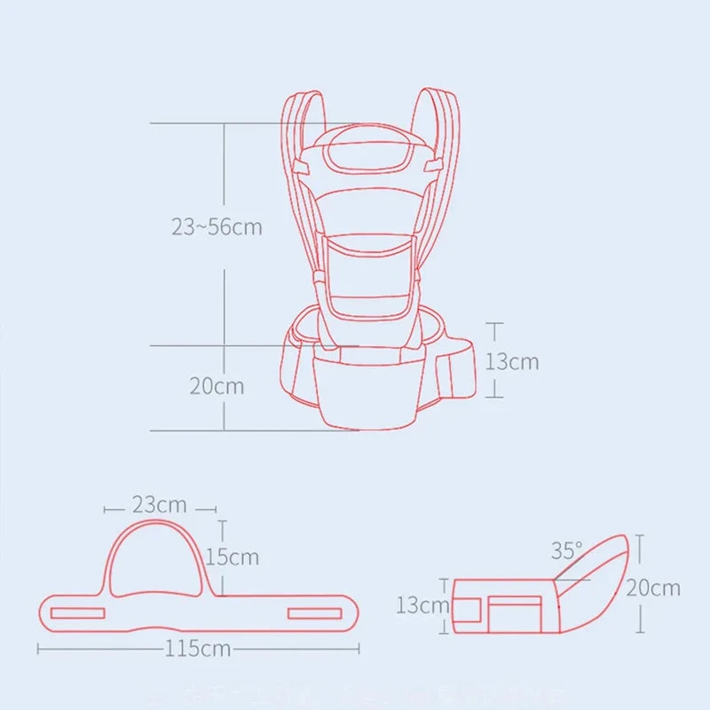 Newborn Ergonomic Baby Carrier Backpack Infant Baby Hipseat Carrier Front Facing Ergonomic Kangaroo Baby Wrap Sling Travel